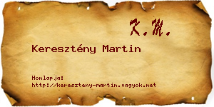 Keresztény Martin névjegykártya